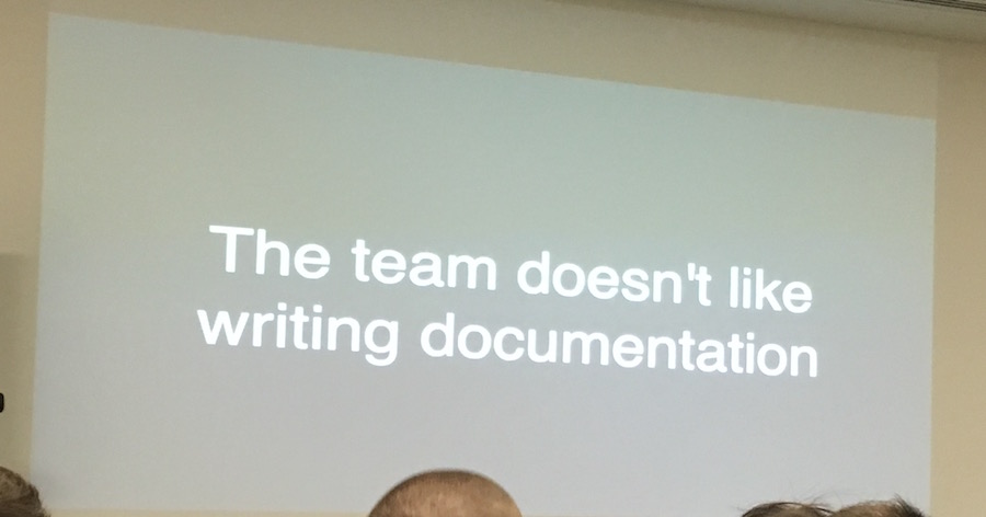 The team doesn't like writing documentation