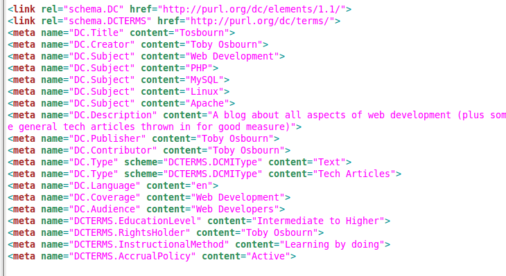 Dublin Core Example