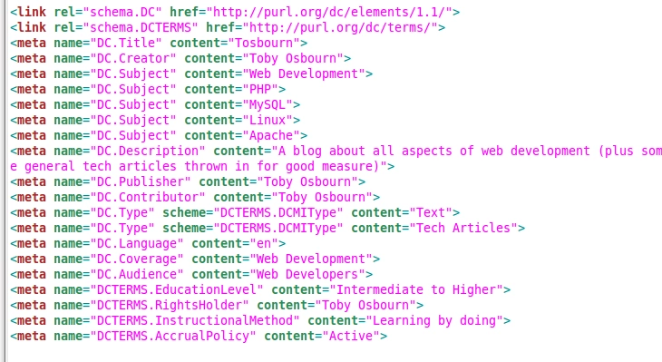 Dublin Core Example