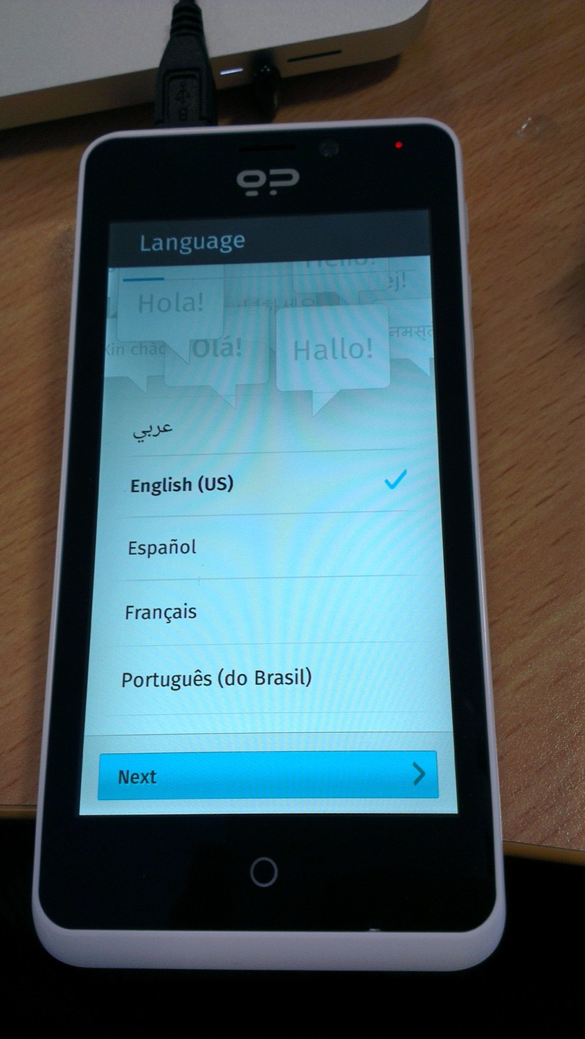 Phone turned on