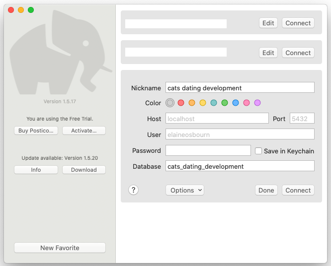 Connect to external DB tool, Postico/PGA/Beekeeper, etc