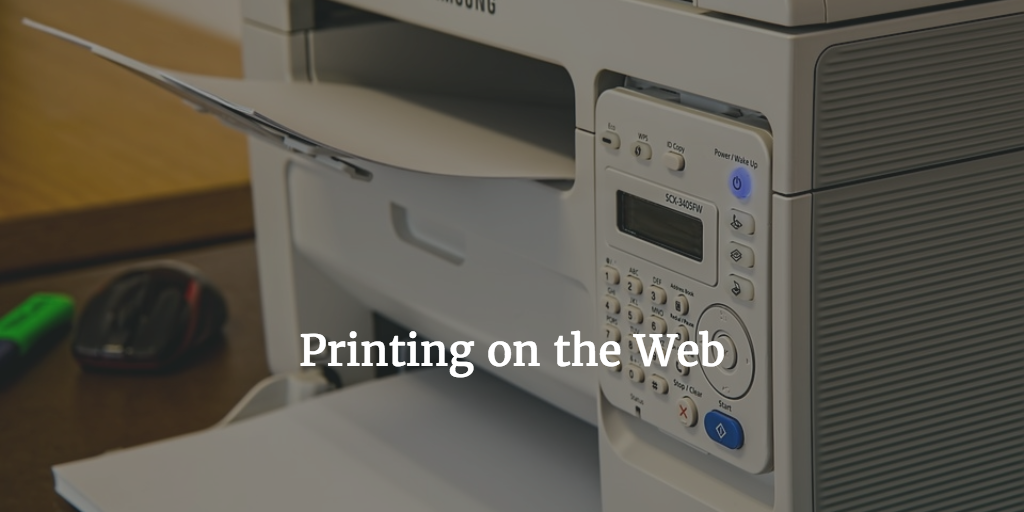 Printing on the web