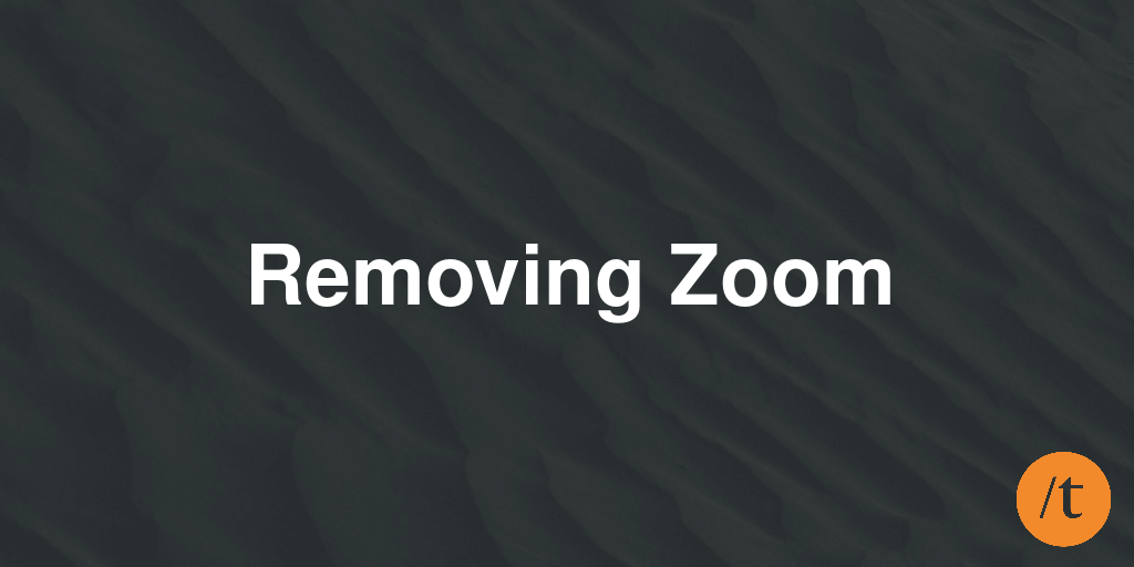 How to completely remove the Zoom client from MacOS