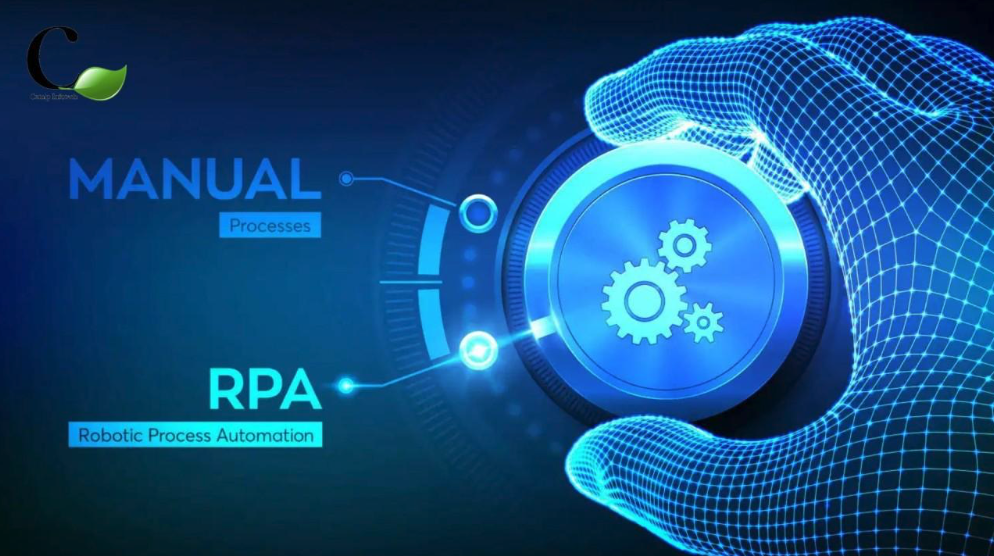 LinkedIn link to article about RPA vs Traditional banking - image shows a hand turning a dial