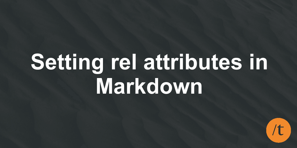 Setting rel attributes in Markdown