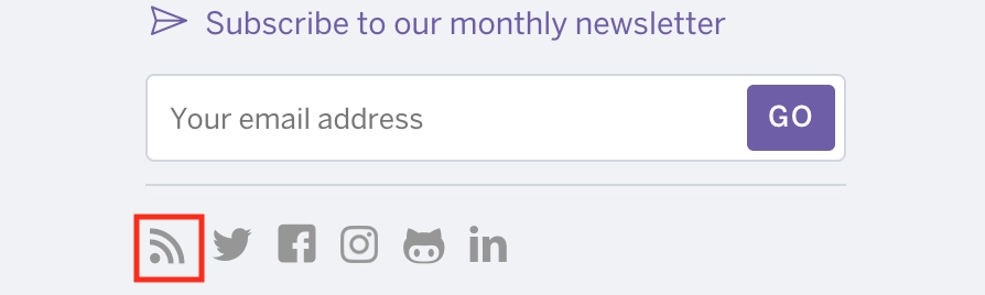 Heroku RSS feed image in footer