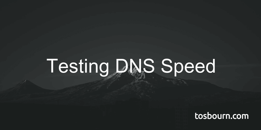 Testing DNS Speeds