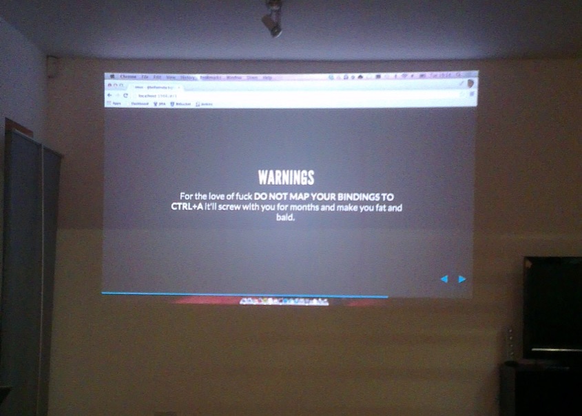 Tmux warning
