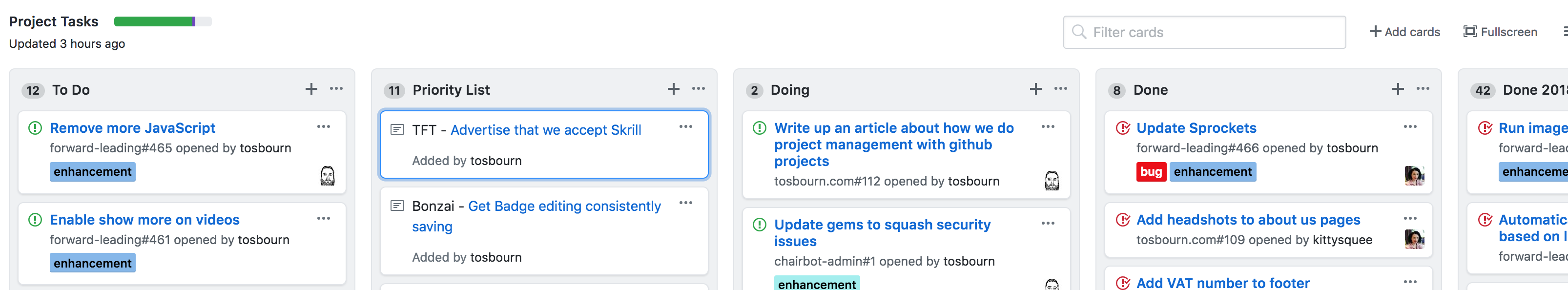 Github Projects Show Page