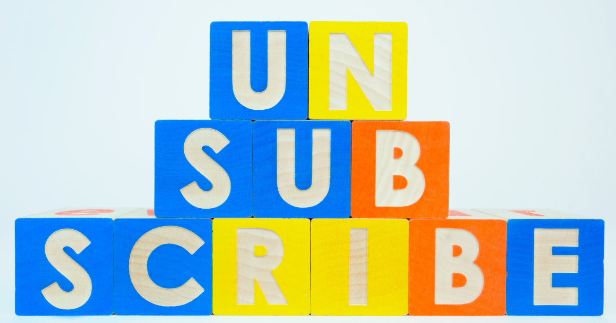 Bad example of how to do unsubscribe pages